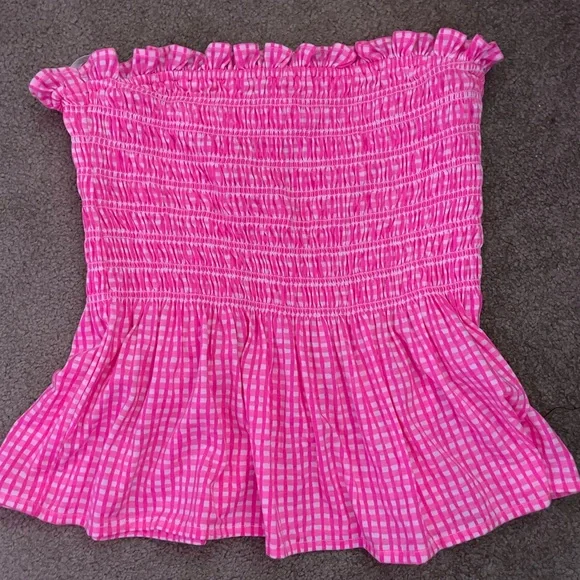 Lilly Pulitzer Pink Smocked Top - Picture 2 of 3